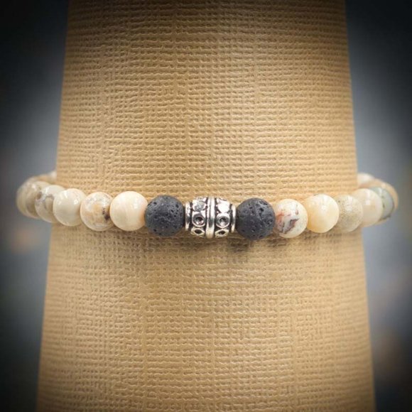 African Opal Aromatherapy Stretch Bracelet - Handmade to Order - Picture 1 of 2